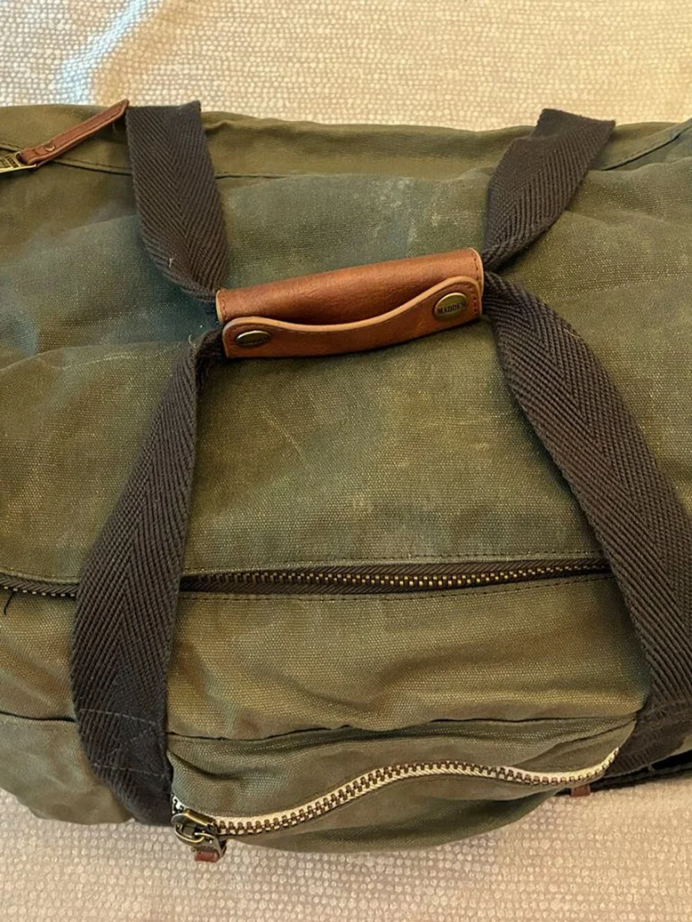 Steve Madden Canvas & Leather Duffle Bag